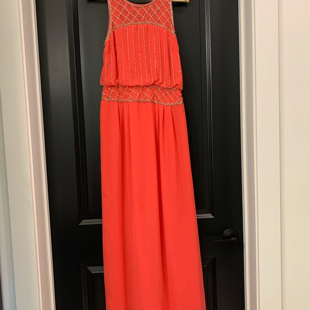 Spotlight by Warehouse pink embellished sequin long dress